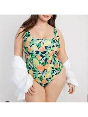 Plus Sz Old Navy Citrus Print One Swimsuit 4X